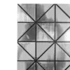 Adhesivo de pared diseño cuadros 3D plateados de 30x30cm - Image 2