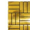 Adhesivo de pared diseño tiras 3D dorado de 30x60cm - Image 2