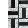 Adhesivo de pared diseño cuadros de espejos plateado con negro de 30x30x1cm - Image 2