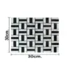 Adhesivo de pared diseño cuadros de espejos plateado con negro de 30x30x1cm - Image 3