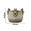 Maceta de cemento con ranas en la orilla de 14.5x14x14.5cm - Image 4