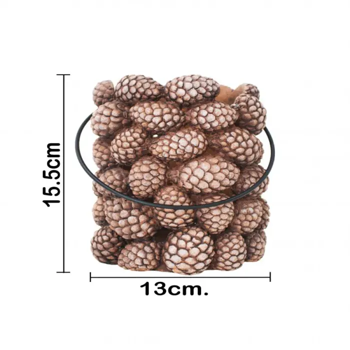 Linterna de cemento diseño bellotas de 14X14X15.5cm - Image 4