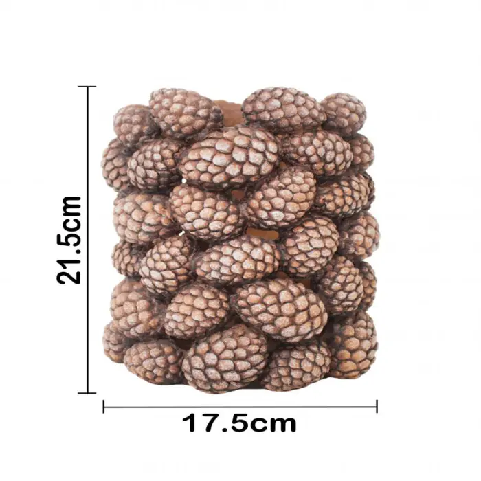 Maceta de cemento diseño bellotas de 17.5X17.5X21.5cm - Image 4