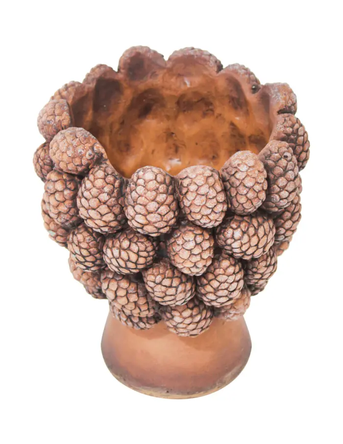 Florero de cemento diseño bellotas de 18.5X18.5X21.5cm - Image 2