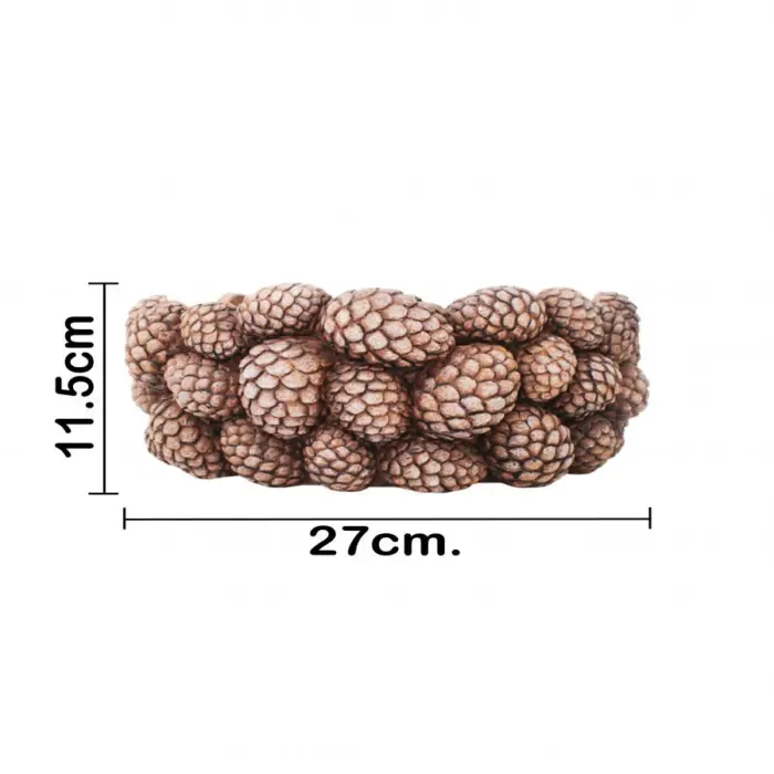 Maceta de cemento diseño bellotas de 27.5X27.5X11.5cm - Image 4