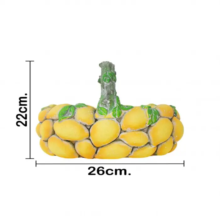 Canasta de cemento diseño limones de 26.5x17.5x21cm - Image 3