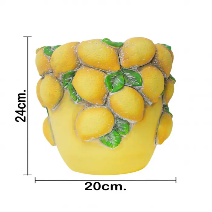 Maceta de cemento diseño limones de 20x20x23cm - Image 4