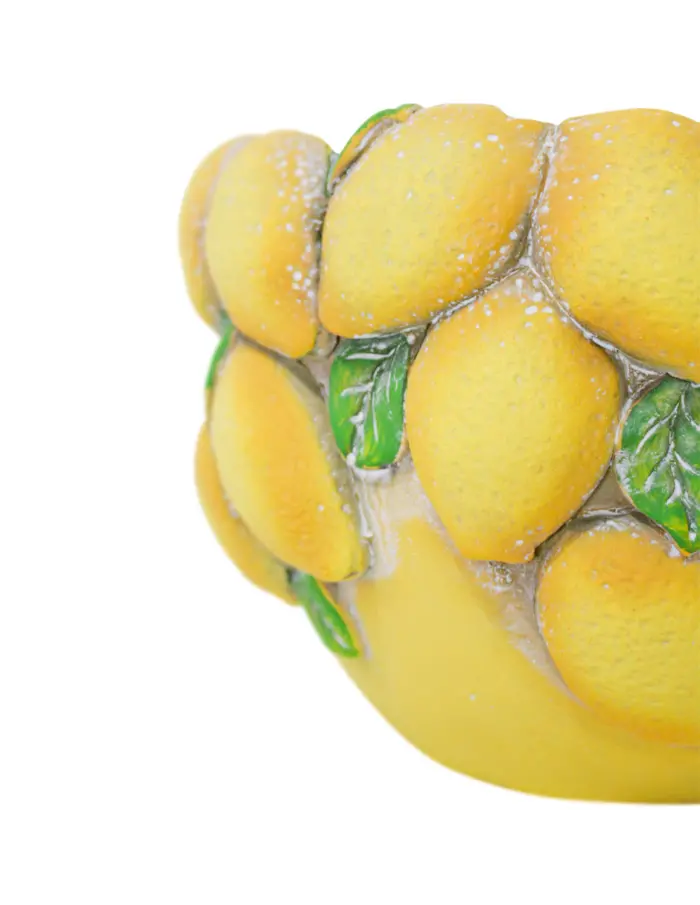 Maceta de cemento diseño limones de 16.5x16.5x10.5cm - Image 2