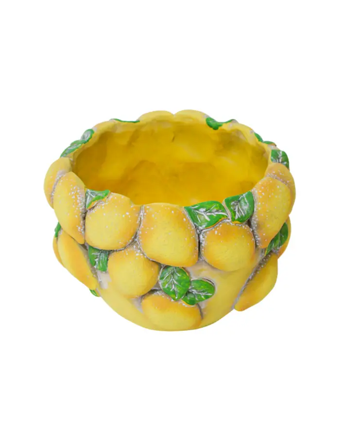 Maceta de cemento diseño limones de 18.5x18.5x12cm - Image 2