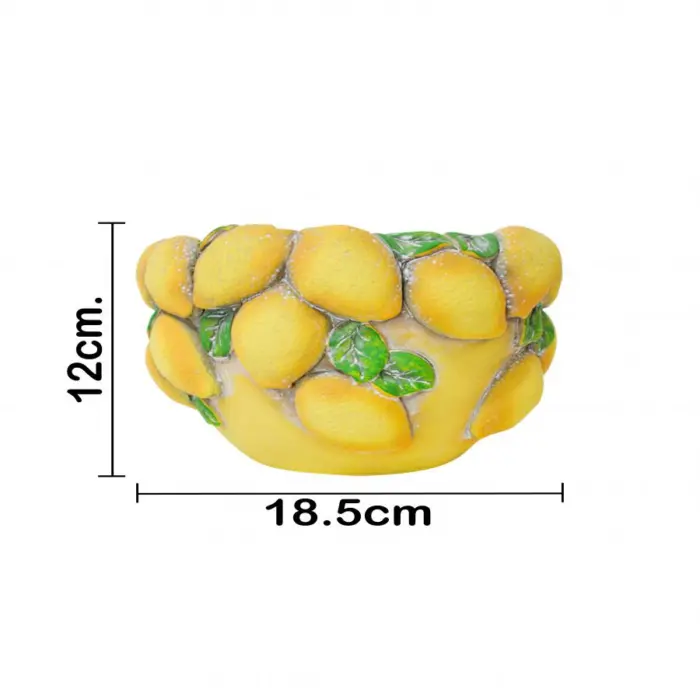 Maceta de cemento diseño limones de 18.5x18.5x12cm - Image 4