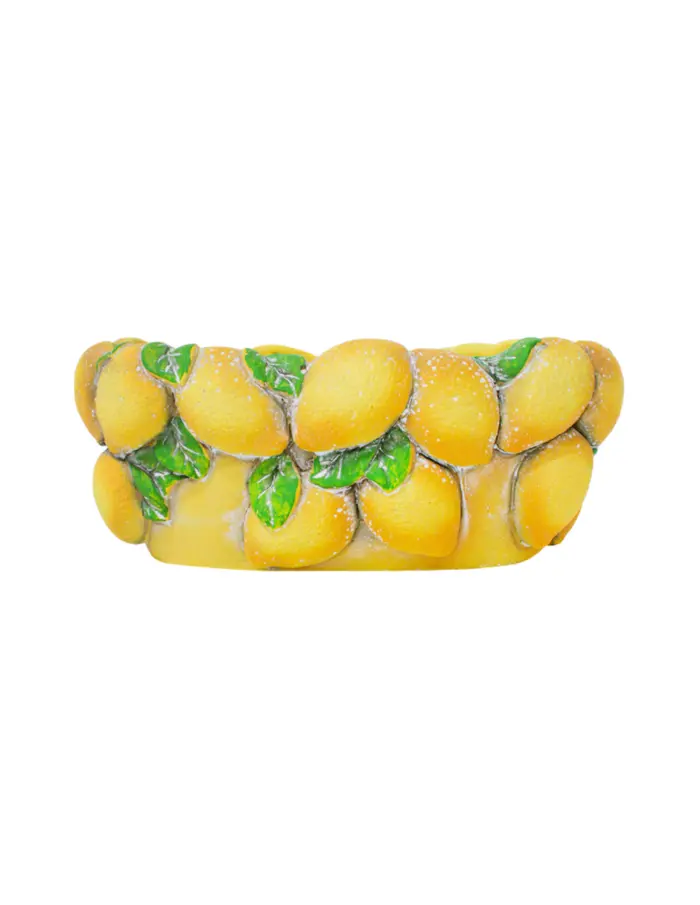 Maceta de cemento diseño limones de 22x13.5x9.5cm - Image 2