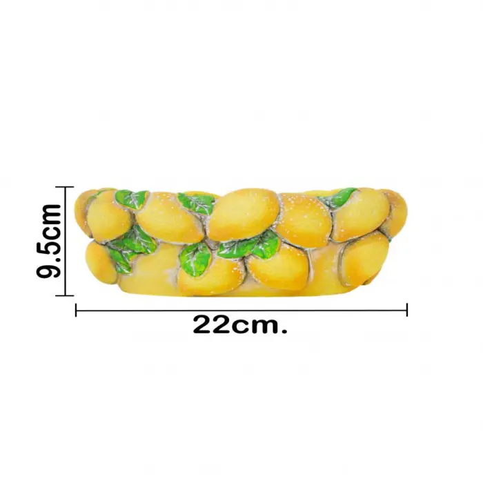 Maceta de cemento diseño limones de 22x13.5x9.5cm - Image 4