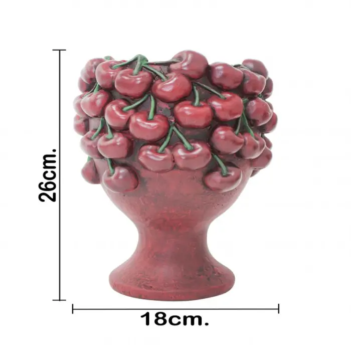 Maceta de cemento diseño cereza de 17x17x25.5cm - Image 4