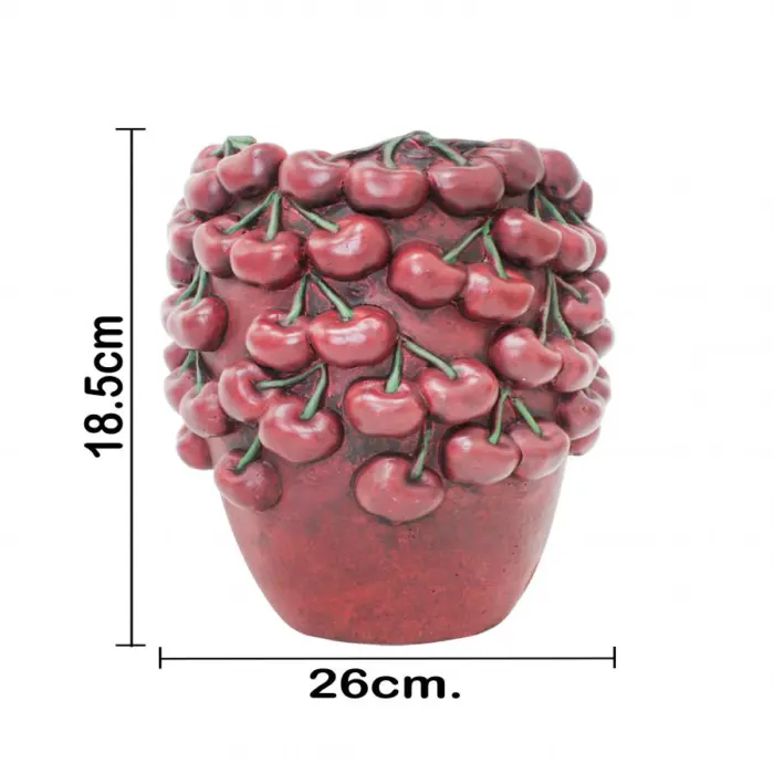 Maceta de cemento diseño cereza de 18.5x18.5x25.5cm - Image 4