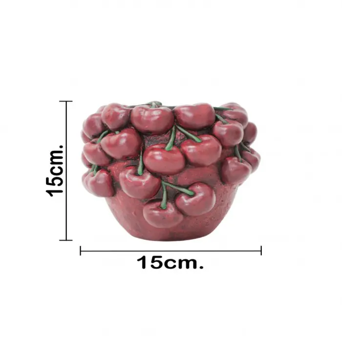 Maceta de cemento diseño cereza de 15x15x15cm - Image 4