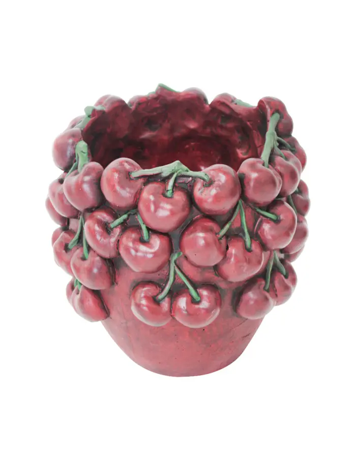Maceta de cemento diseño cereza de 18x18x18cm - Image 2