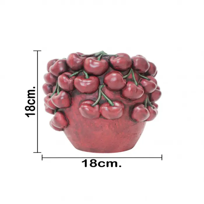 Maceta de cemento diseño cereza de 18x18x18cm - Image 4