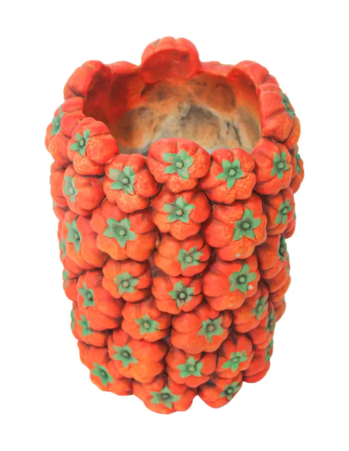 Maceta de cemento diseño calabaza de 18x18x25cm - Image 2