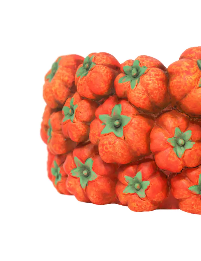 Maceta de cemento diseño calabaza de 20x20x10cm - Image 3