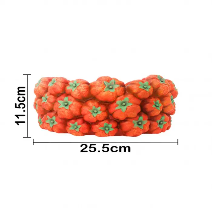 Maceta de cemento diseño calabaza de 25.5x25.5x11.5cm - Image 4