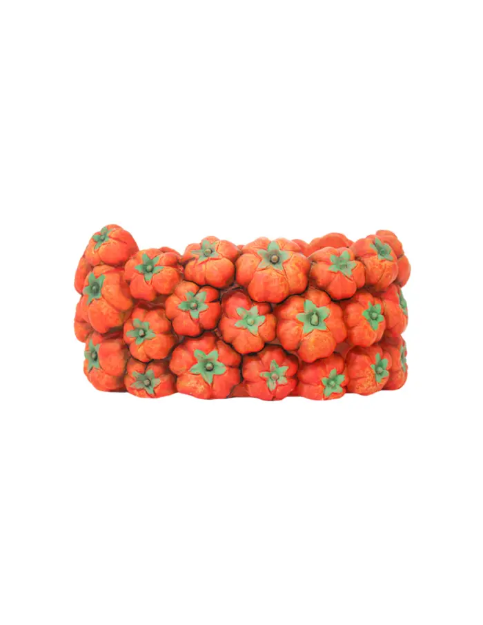 Maceta de cemento diseño calabaza de 19.5x12x9.5cm - Image 2