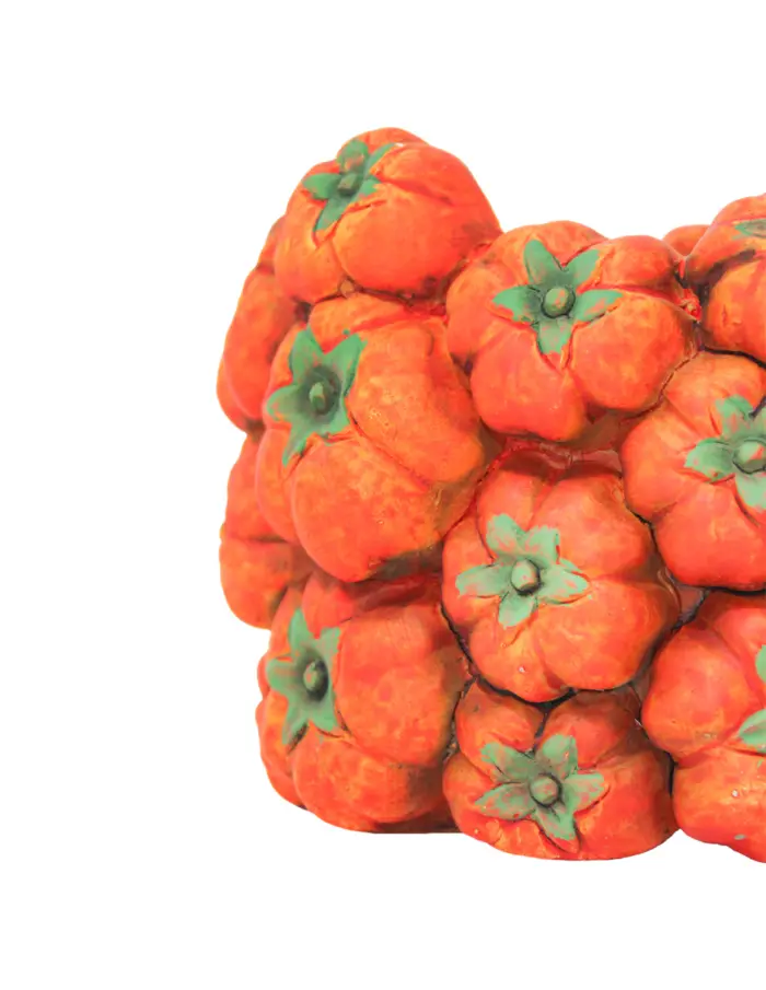 Maceta de cemento diseño calabaza de 19.5x12x9.5cm - Image 3
