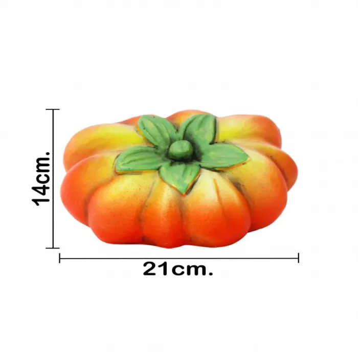 Maceta de cemento diseño calabaza de 20x19.5x13.5cm - Image 4
