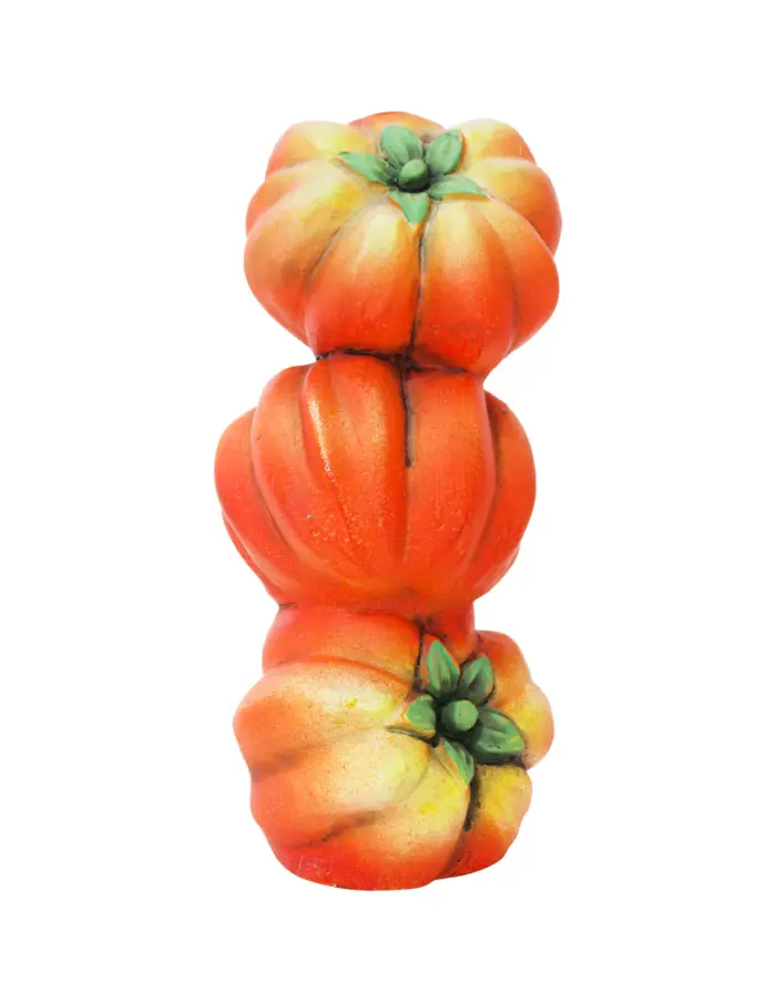 Candelabro de cemento diseño calabaza de 9x9x26cm - Image 2