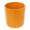 Florero de cerámica cilindrica mostaza de 13x13x13cm - Image 2