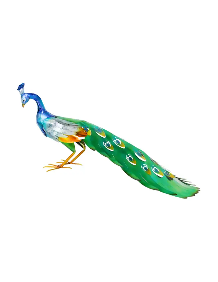 Pavo real de metal de colores de 40.01x98.43x46.36cm - Image 2