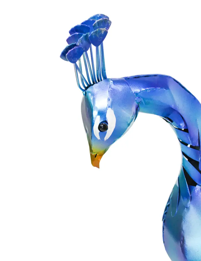 Pavo real de metal de colores de 40.01x98.43x46.36cm - Image 3