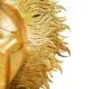Cabeza de león para pared de metal dorado de 17.78x40.01x48.9cm - Image 3