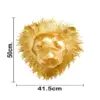 Cabeza de león para pared de metal dorado de 17.78x40.01x48.9cm - Image 4