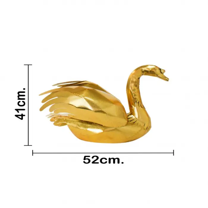 Pato de metal dorado de 26.67x50.8x40.01cm - Image 4