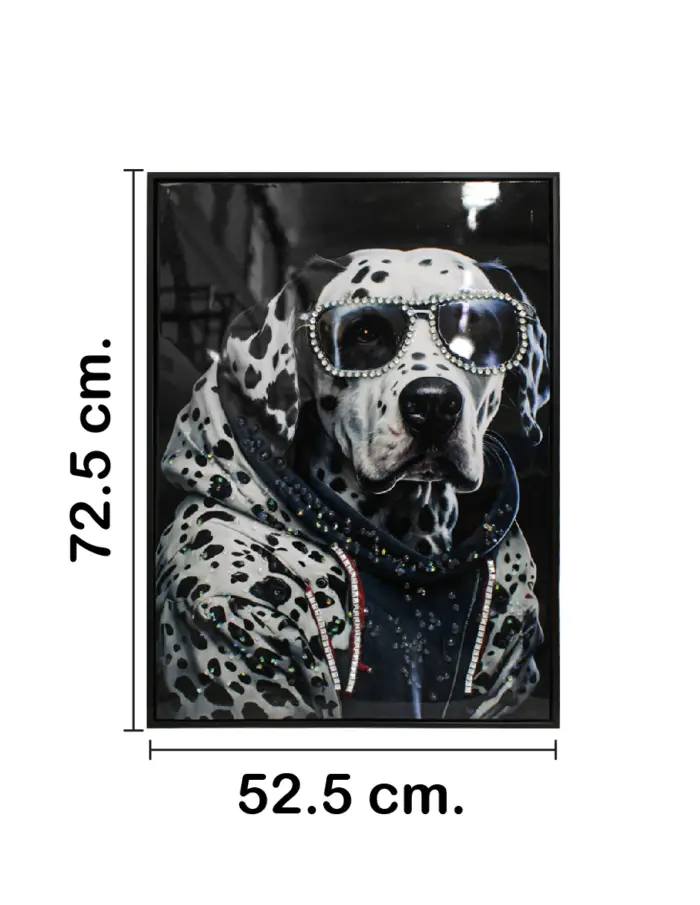 Cuadro con perro y lentes de 52.5x72.5x2.8cm - Image 2