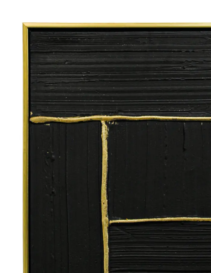 Cuadro abstracto con rectangulos negros de 62x82x4.5cm - Image 3