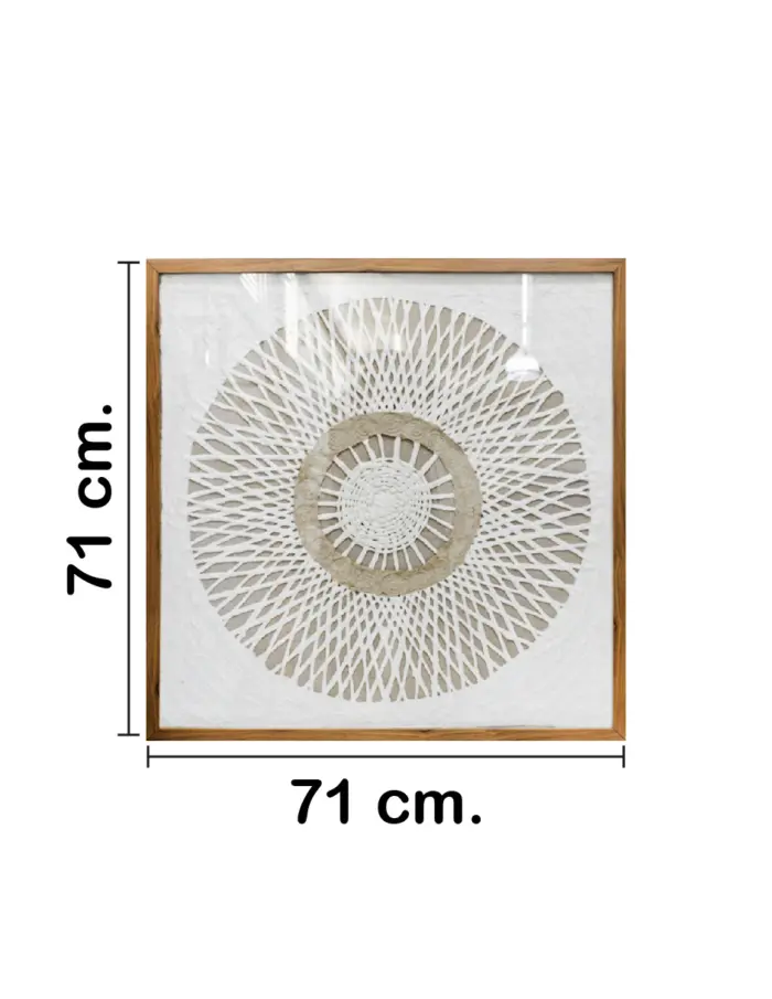 Cuadro tejido en circulo de 70x70x3cm - Image 2