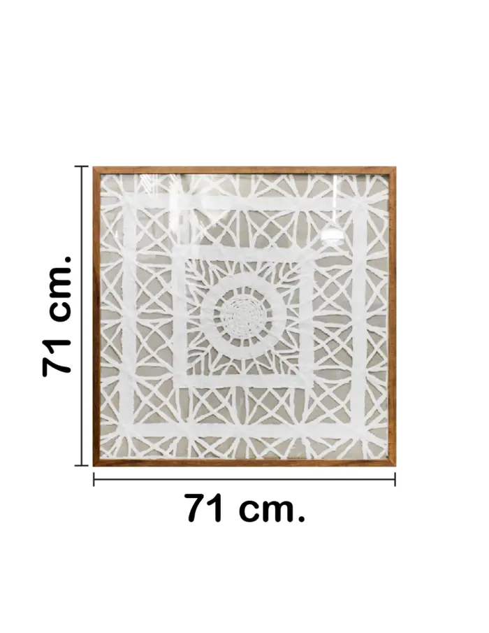 Cuadro tejido en cuadrado de 70x70x3cm - Image 2
