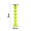 Candelabro de metal diseño esferas amariilo mate de 18x18x78cm - Image 4
