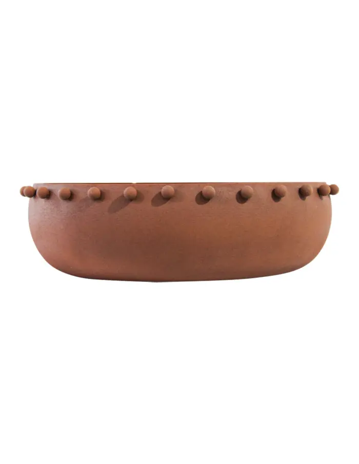 Bowl de metal rojo de 36.5x36.5x10cm - Image 2