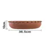 Bowl de metal rojo de 36.5x36.5x10cm - Image 4