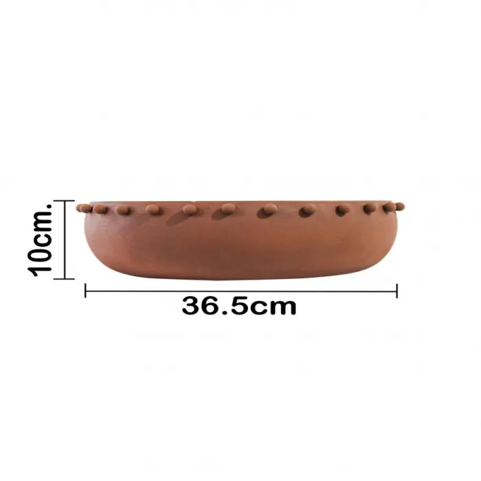 Bowl de metal rojo de 36.5x36.5x10cm - Image 4