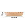 Bowl de metal beige de 32.5x32.5x7.5cm - Image 3