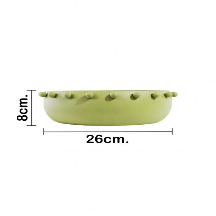 Bowl de metal verde de 26x26x8cm - Image 2