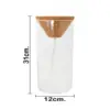Frasco de vidrio con tapón de corcho triangular de 12x12x30cm - Image 4