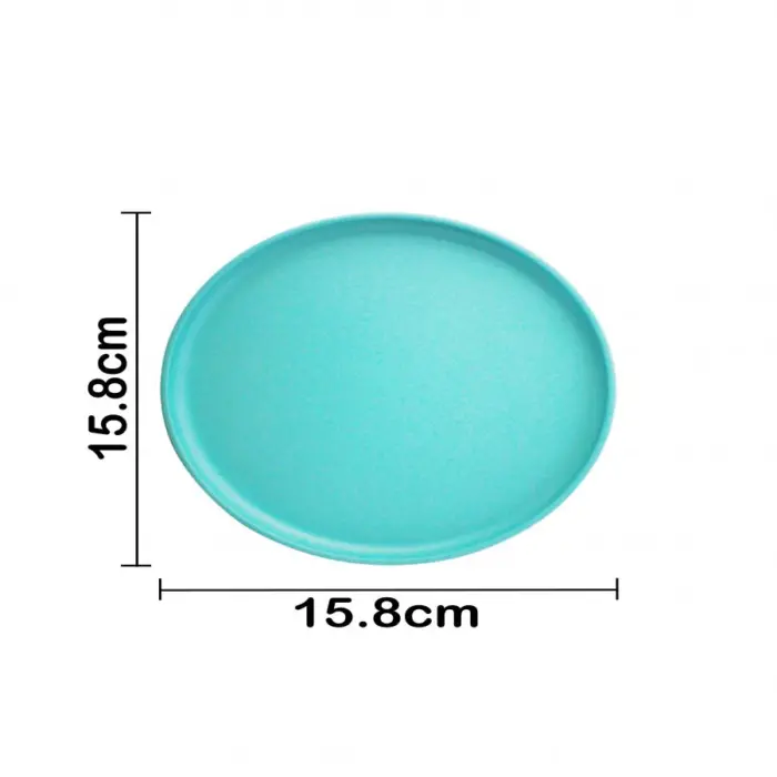 Plato de melamina azul turquesa de 15.8x15.8x1.6cm - Image 4