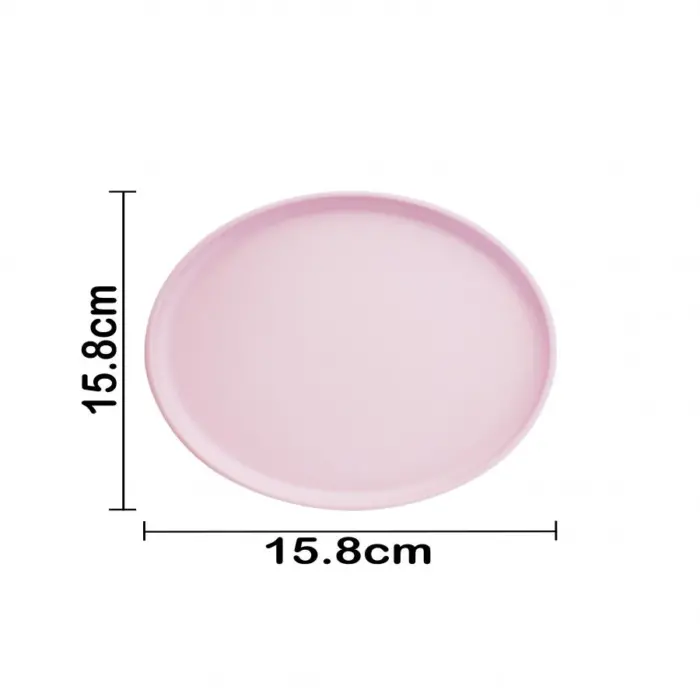 Plato de melamina rosa de 15.8x15.8x1.6cm - Image 3