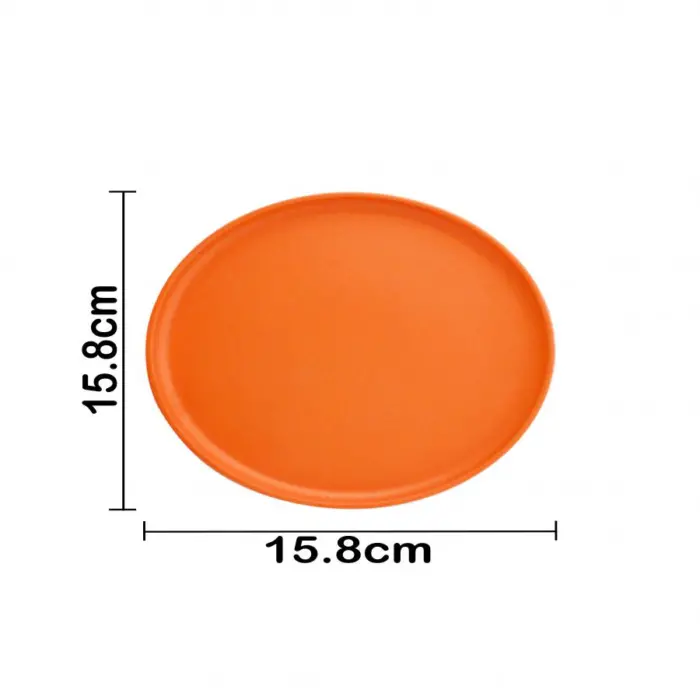 Plato de melamina naranja de 15.8x15.8x1.6cm - Image 3