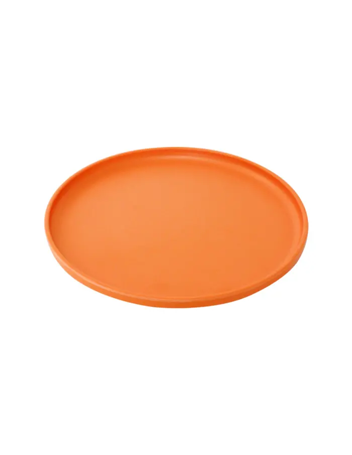 Plato de melamina naranja de 20.4x20.4x1.6cm - Image 2