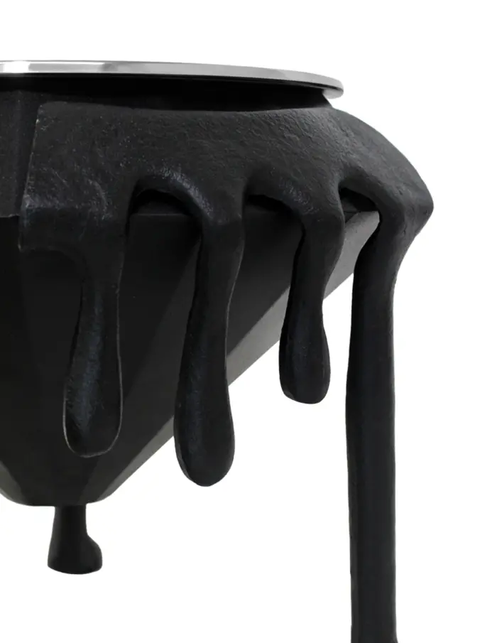 Buffetera de aluminio con acero negro con tapa dorada de 3 litros de 40x40x39cm - Image 4